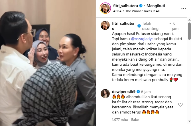 Komentar Dewi Perssik [Instagram]